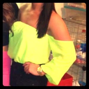 Neon green top